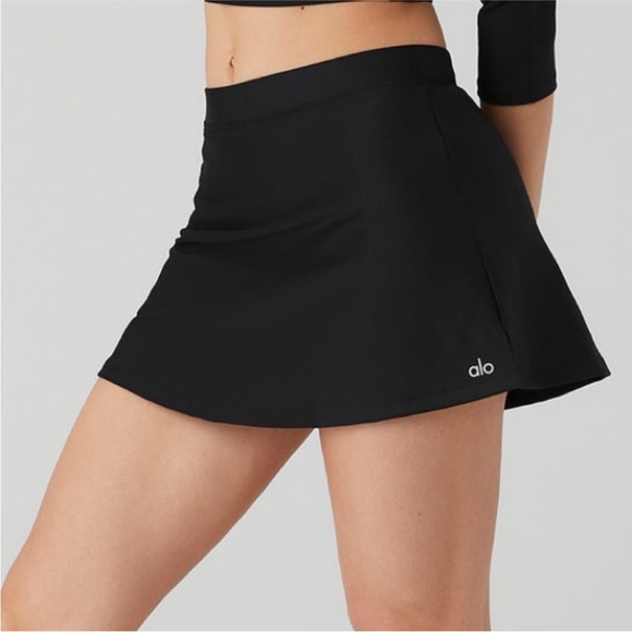 ALO Yoga Dresses & Skirts - Alo Yoga Airlift Timeless Mini Skirt Tennis Skort Short Black Size XXS NEW NWOT